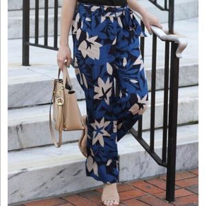 Loft XS floral flowy pants